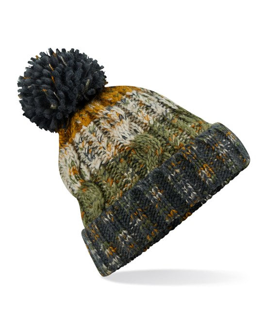 Autumn Moss Pom Pom Beanie