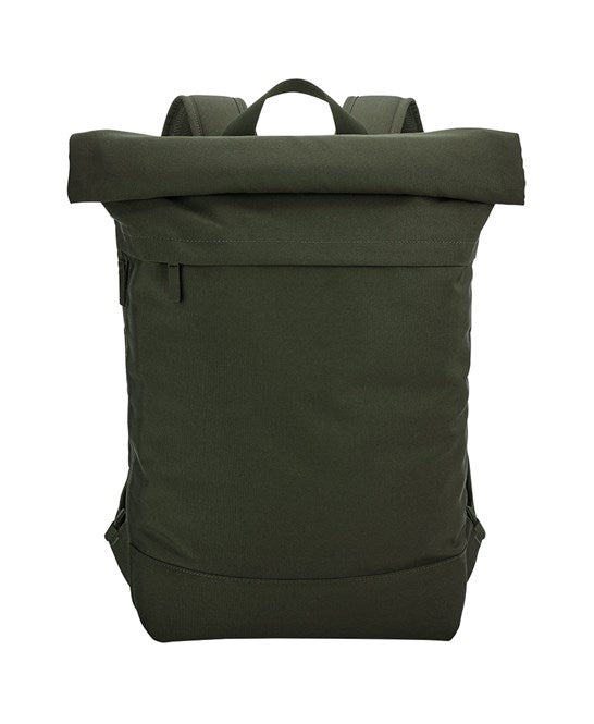 Roll Top Backpack in Pine Green